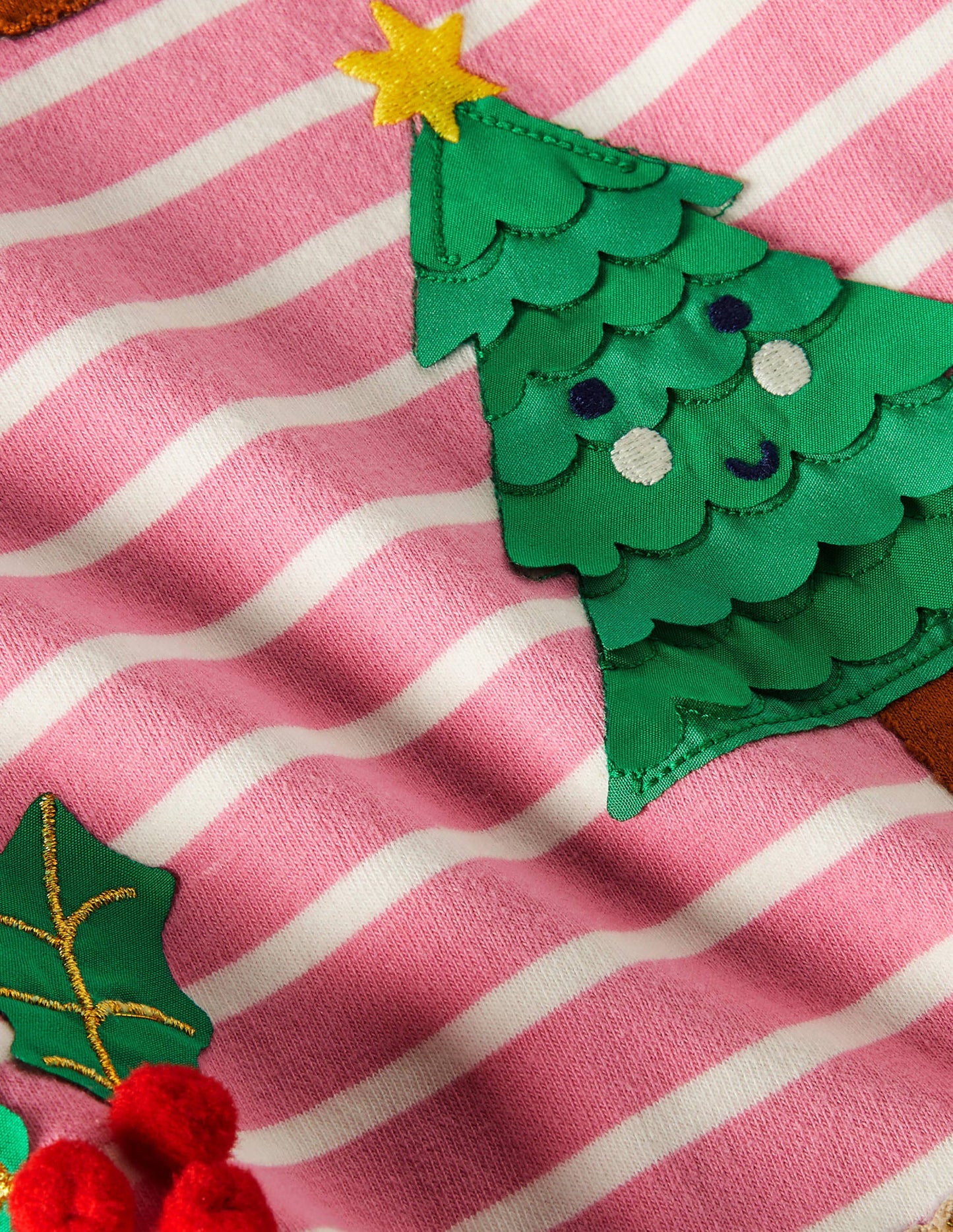 3D Appliqué Breton-Petal Pink/ Ivory Festive