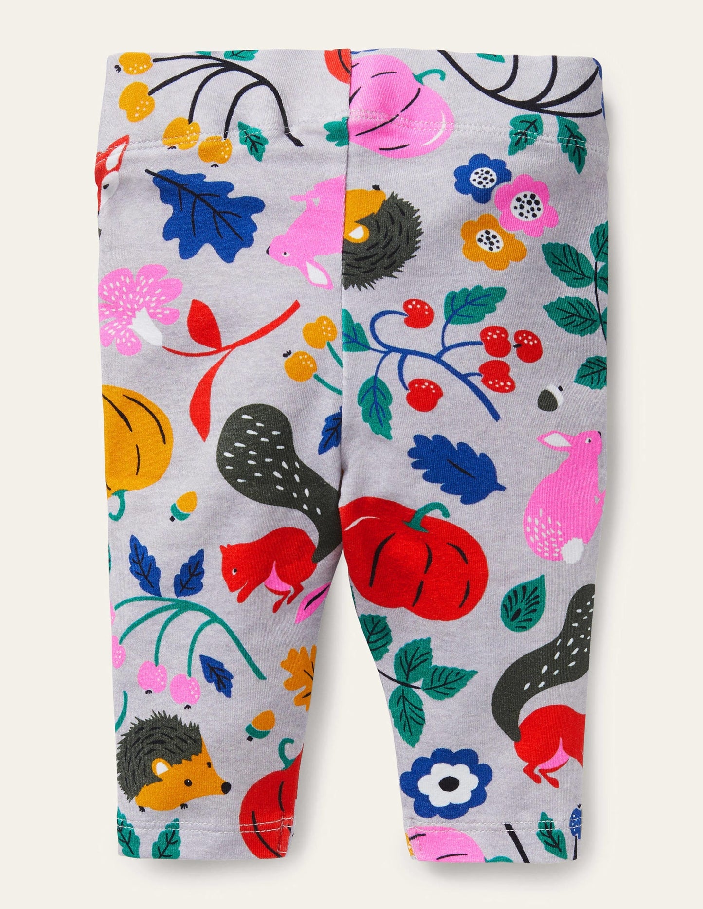 Baby Leggings-Grey Marl Forest Friends