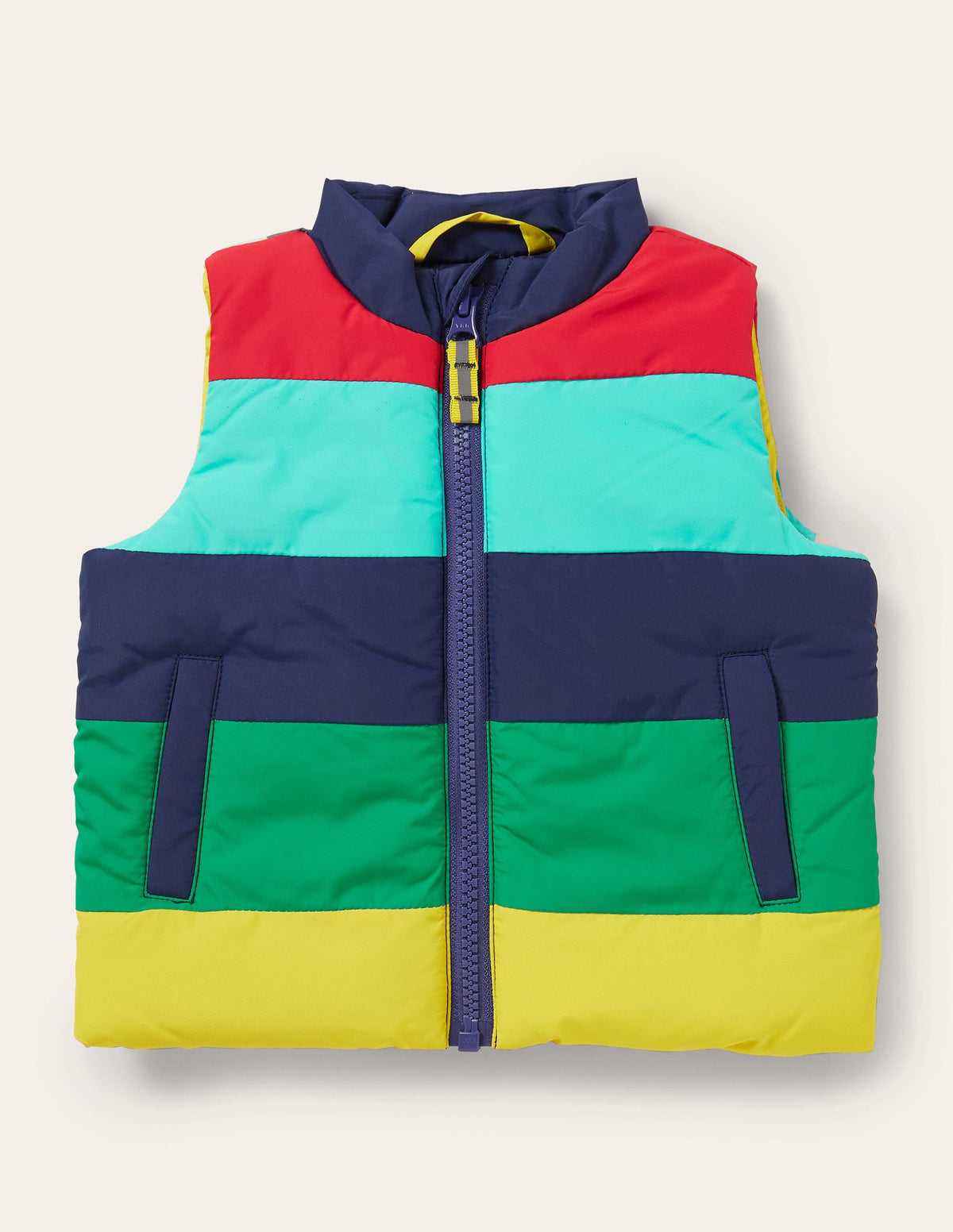 Applique Gilet-Multi Rainbow Farm Animals