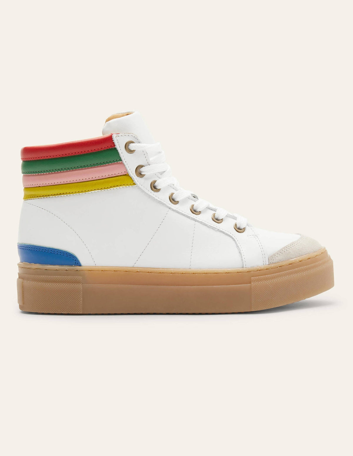 Amber High Top Sneakers-White Multi