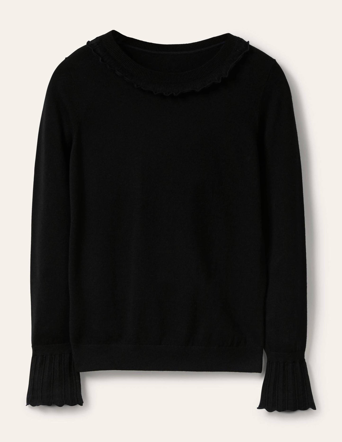 Aimee Pointelle Sweater-Black