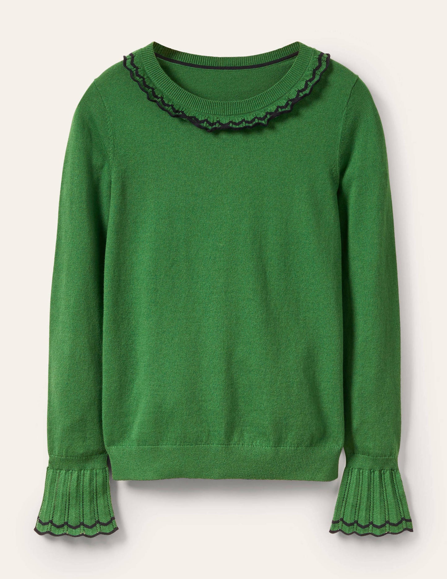 Aimee Pointelle Sweater-Conifer
