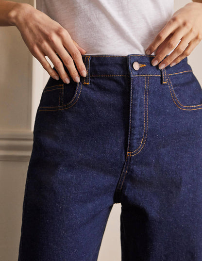 Barrel Leg Jeans-Indigo