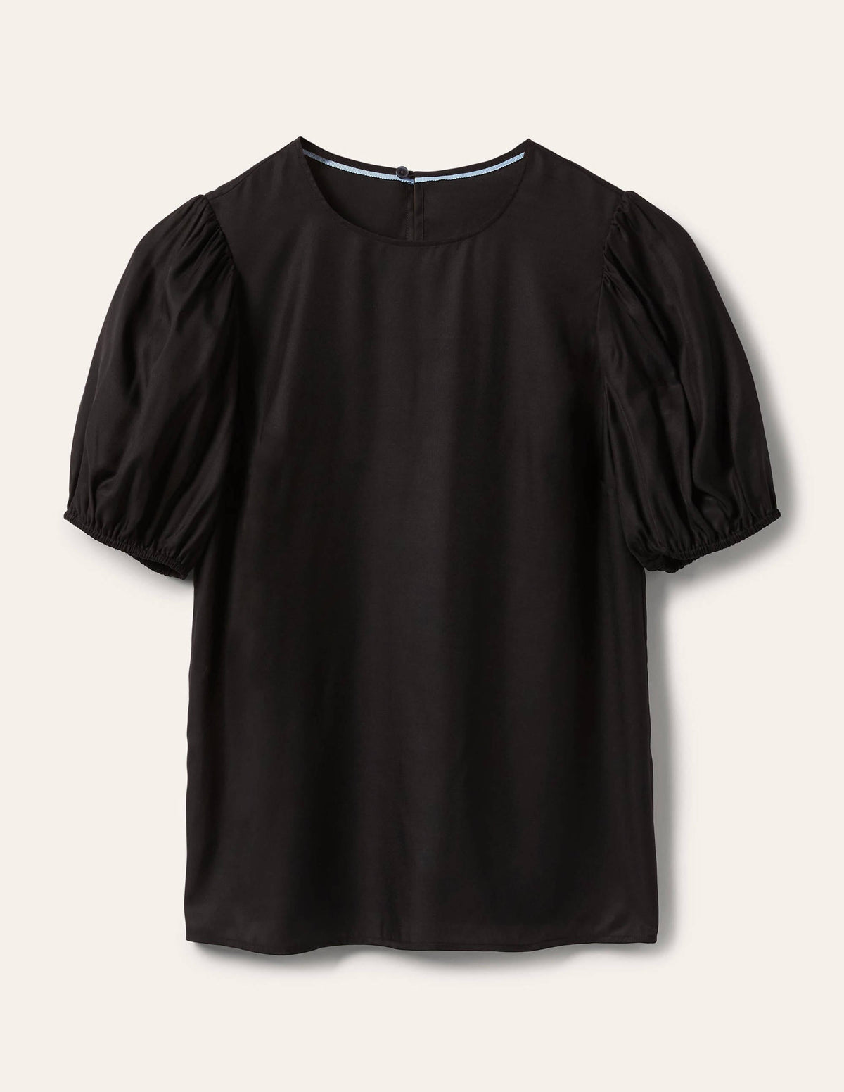 Adriana Puff Sleeve Top-Black