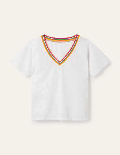 Beatrice Jersey Top-White