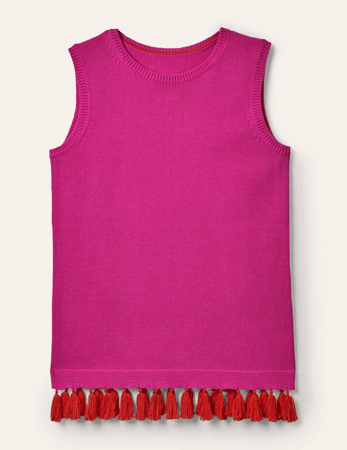 Avington Cotton Tassel Tank-Pop Pansy