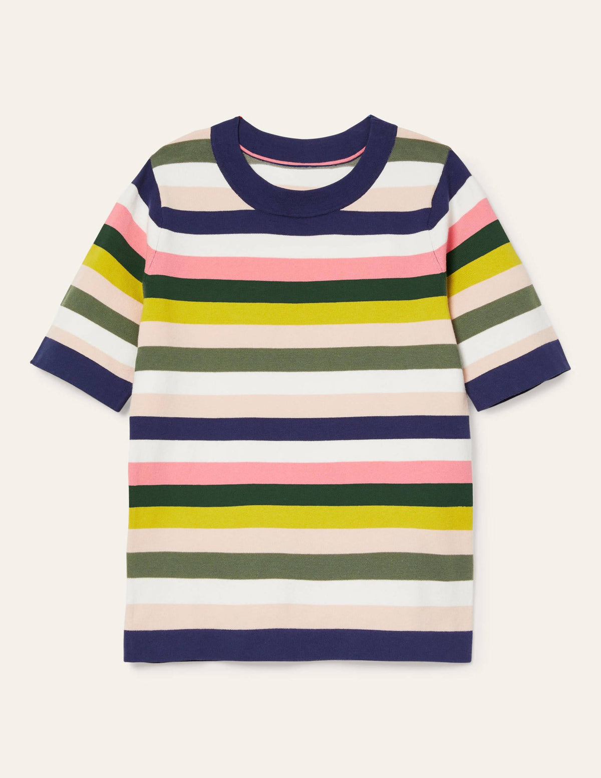 Abingdon Knitted Tee-Multi Stripe