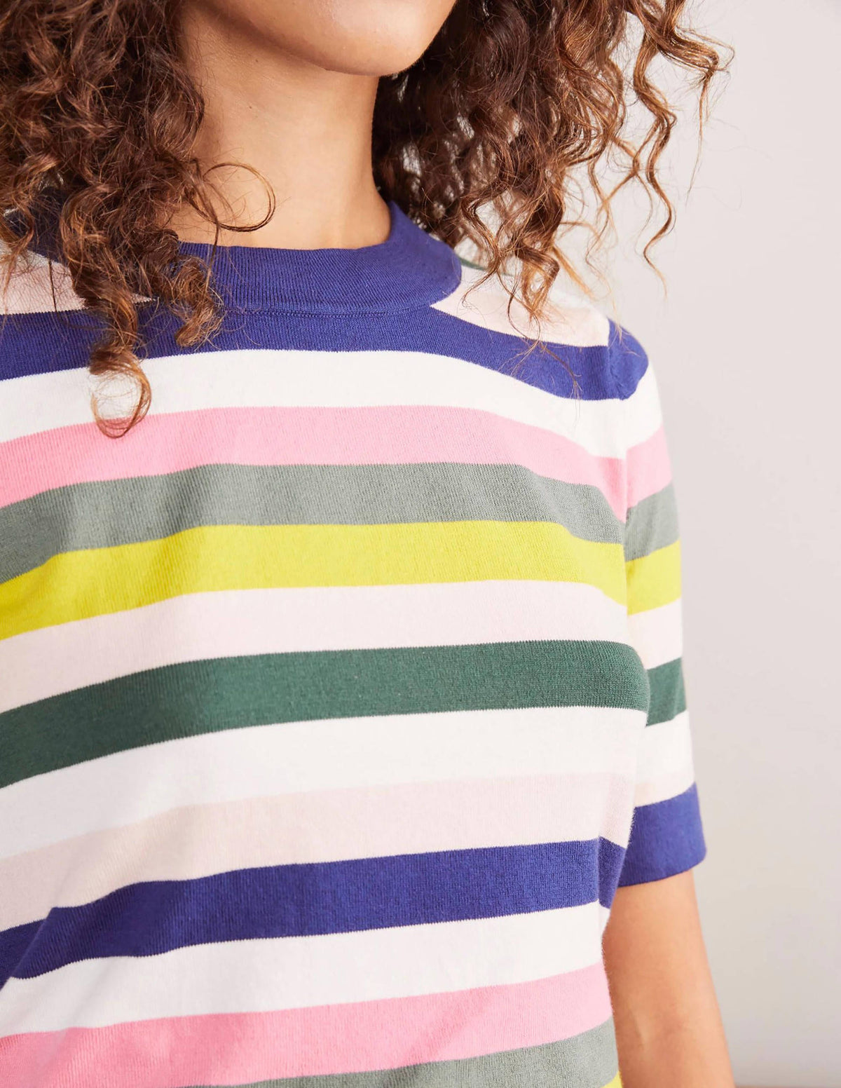 Abingdon Knitted Tee-Multi Stripe
