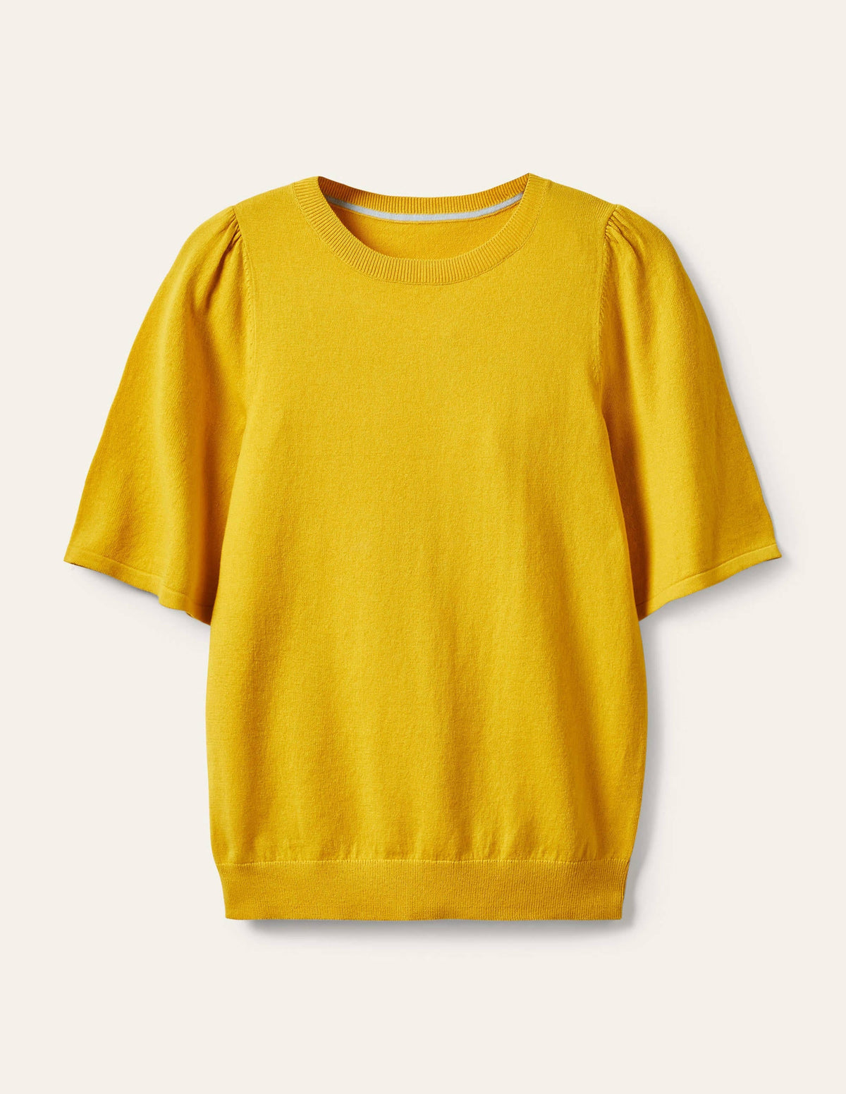 Abbotsbury Knitted Tee-Daffodil
