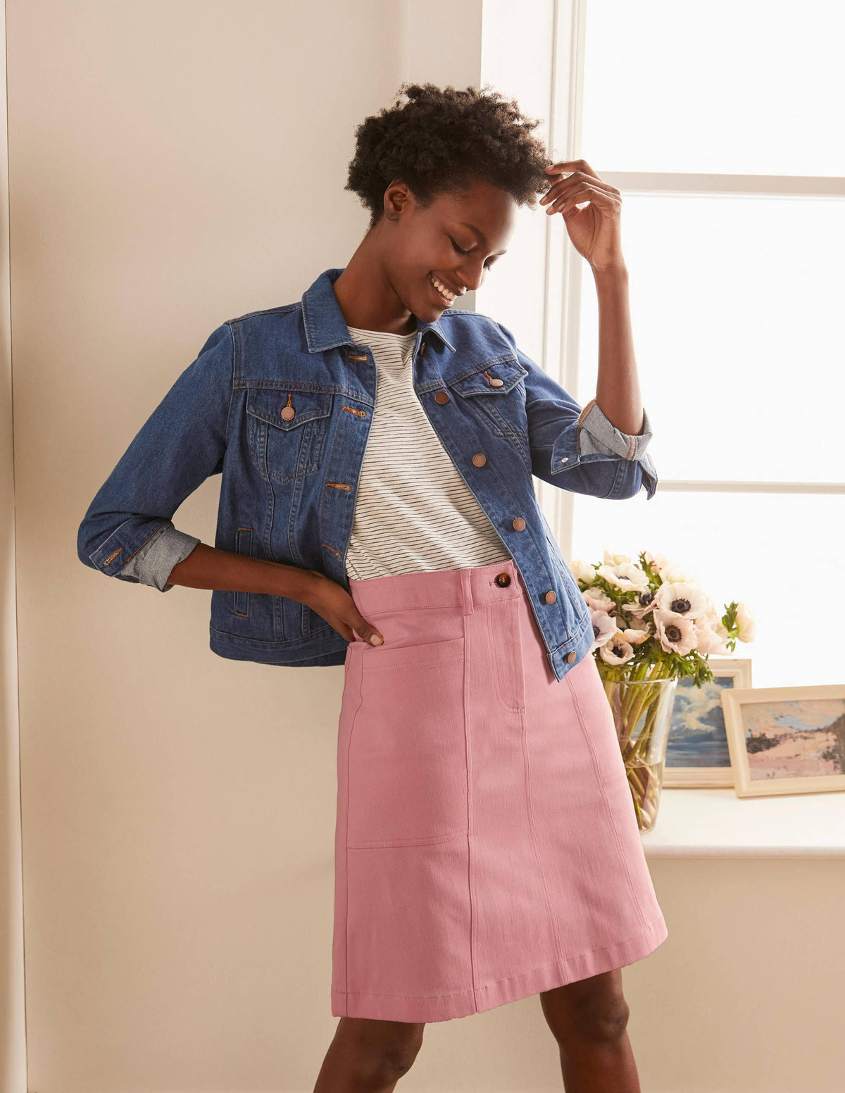 Abingdon Mini Skirt-Soft Peony