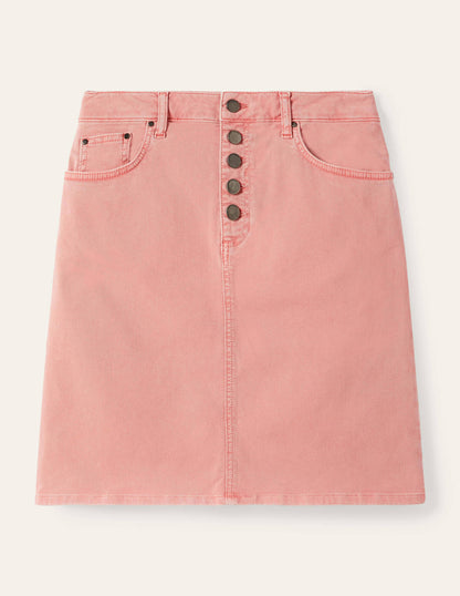 Amelie Girlfriend Skirt-Pale Pink Wash