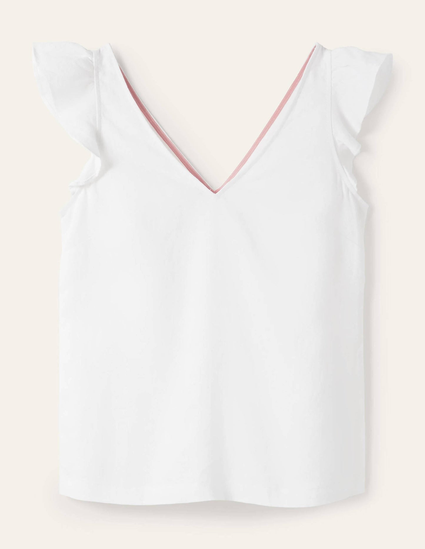 Andrea Linen Top-White