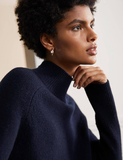 Anna Cashmere Sweater-Navy