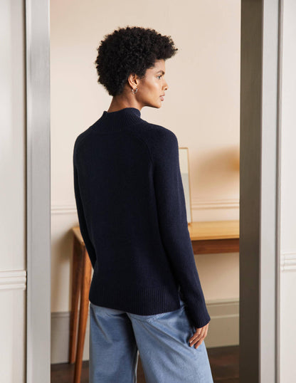 Anna Cashmere Sweater-Navy