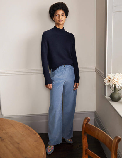 Anna Cashmere Sweater-Navy