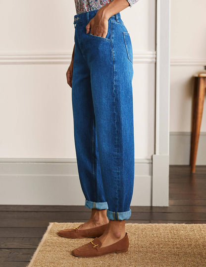 Balloon Leg Jeans-Dark Vintage