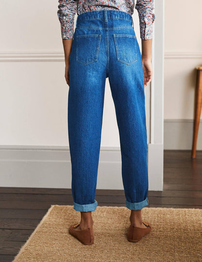 Balloon Leg Jeans-Dark Vintage