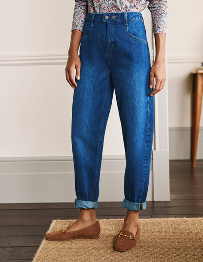 Balloon Leg Jeans-Dark Vintage