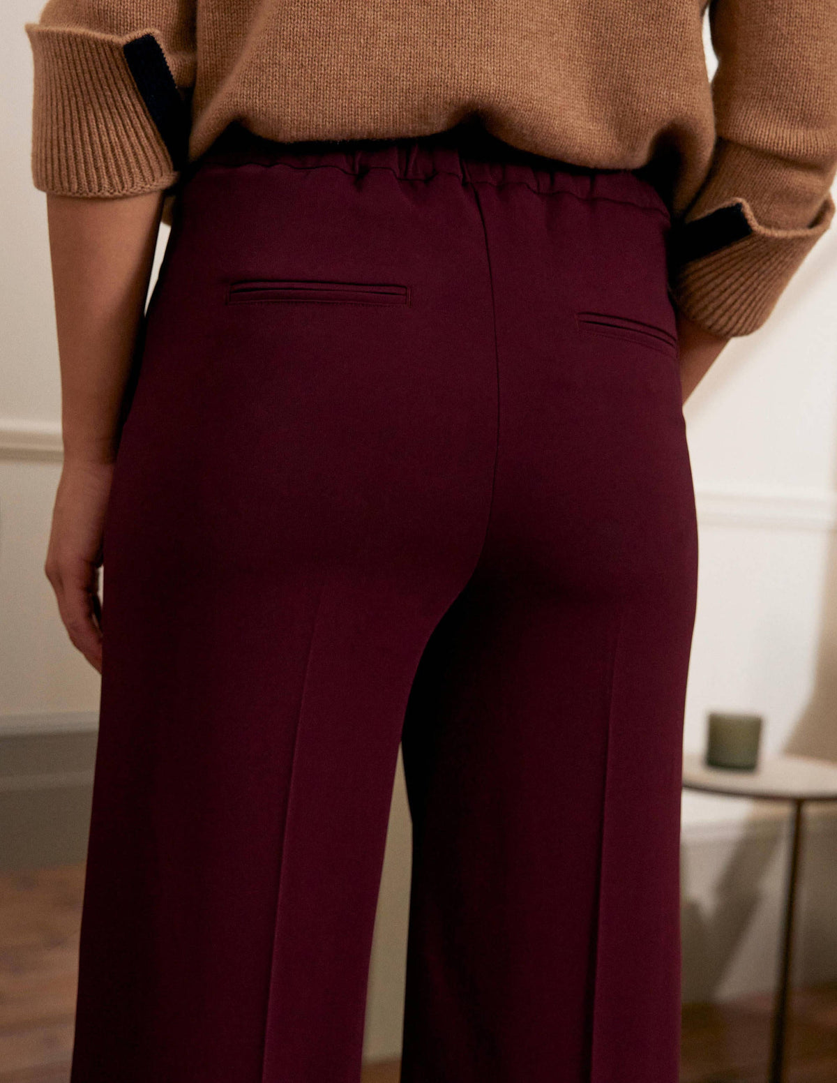 Albemarle Wide Leg Pants-Mulled Wine
