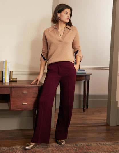 Albemarle Wide Leg Pants-Mulled Wine