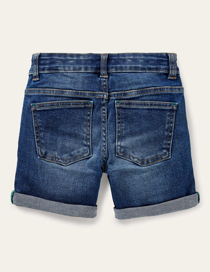 Adventure-flex Denim Shorts-Mid Vintage