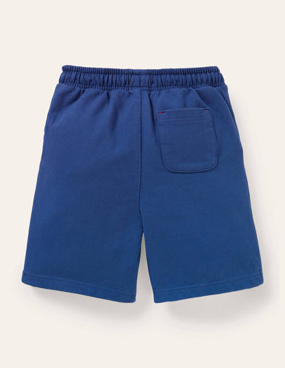 Appliqué Sweatshorts-Starboard Blue Octopus
