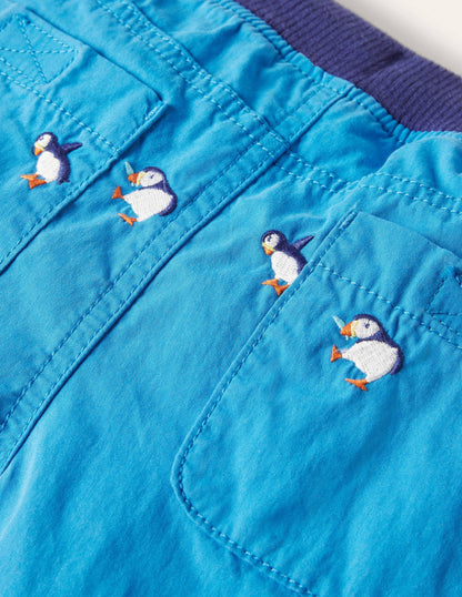 Adventure Shorts-Moroccan Blue Puffins