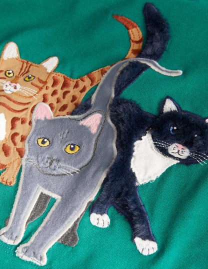 Animal Appliqué T-shirt-Shady Glade Cats