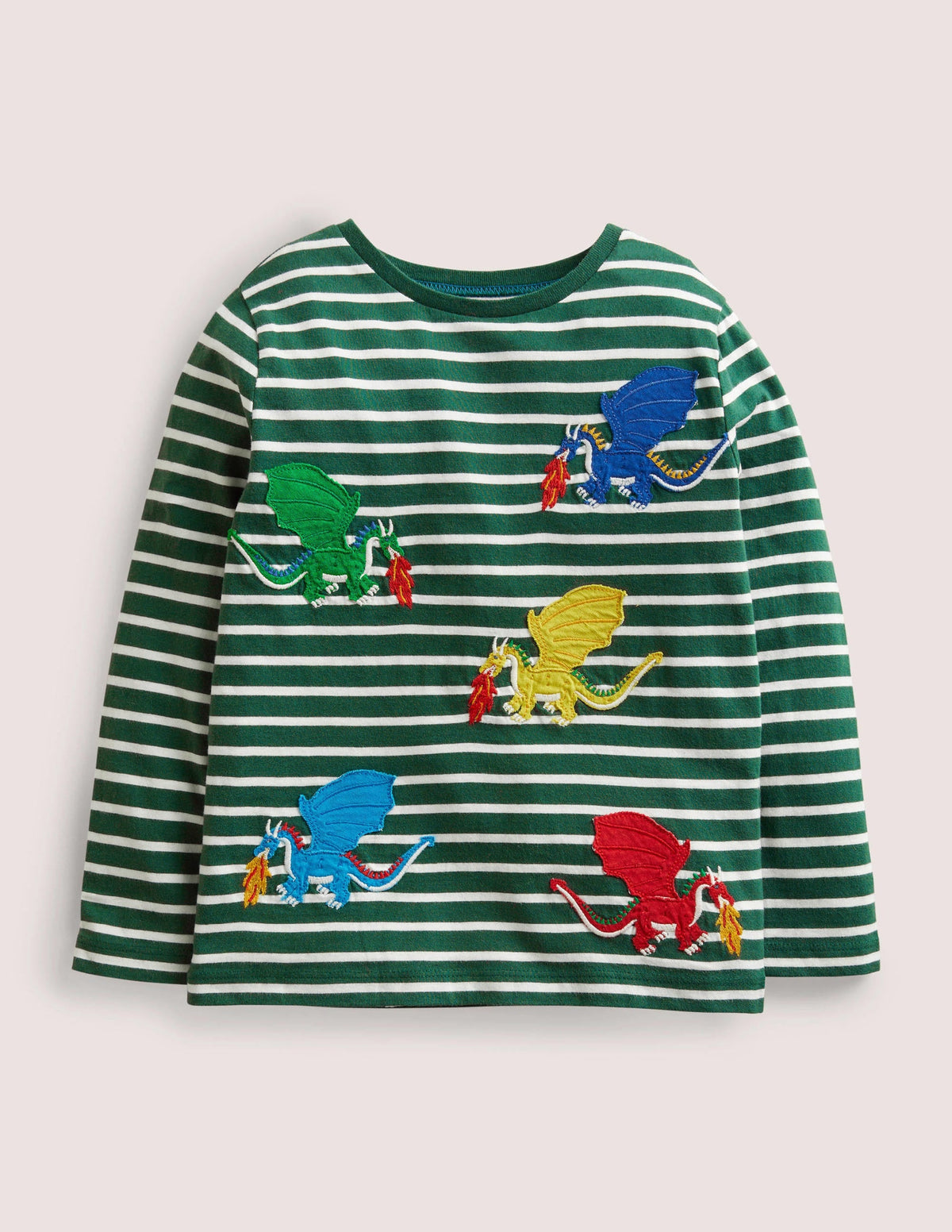 Appliqué Breton T-shirt-Trekking Green Dragons