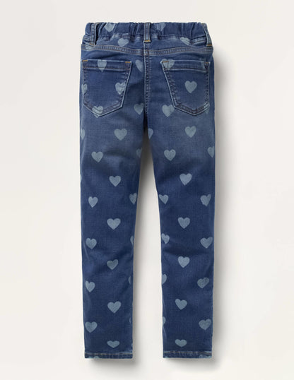 Adventure-flex Denim Leggings-Mid Vintage Heart