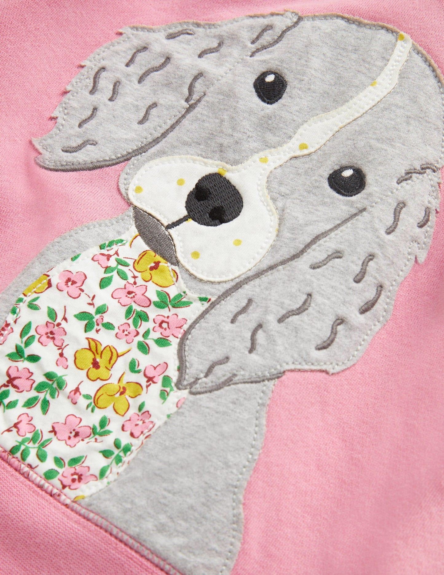 Appliqué Hoodie-Formica Pink Puppy