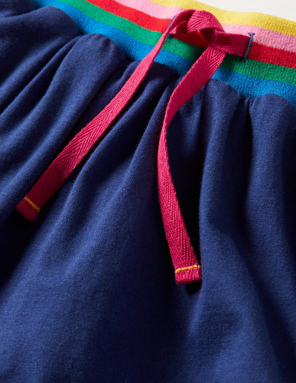 Applique Jersey Skort-Starboard Blue Weather