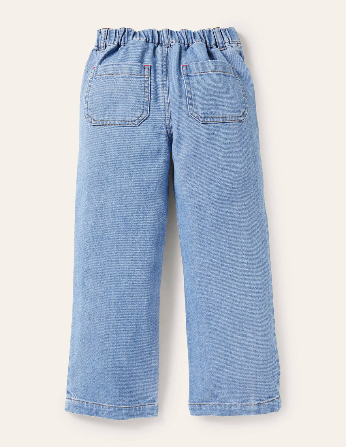 Appliqué Jeans-Mid Vintage Denim Flamingo