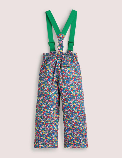 All-weather Waterproof Pants-Multi Patchwork Floral