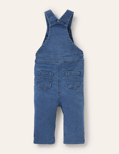 Appliqué Denim Overalls-Chambray Farm Animals
