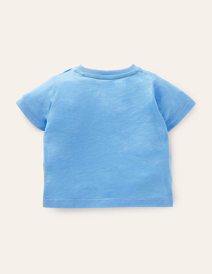 Appliqué Jersey T-shirt-Bright Bluebell Bunny