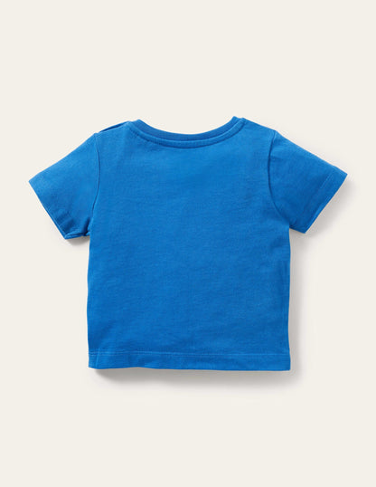 Appliqué Jersey T-shirt-Bright Marina Jungle Activists