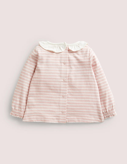 Appliqué Graphic T-Shirt-Boto Pink/Ivory Hedgehog