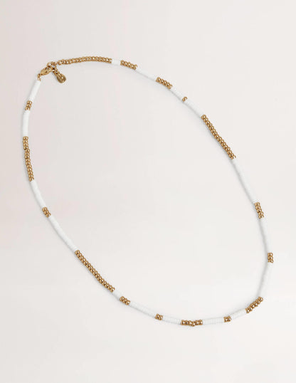 Beaded Necklace-Ivory