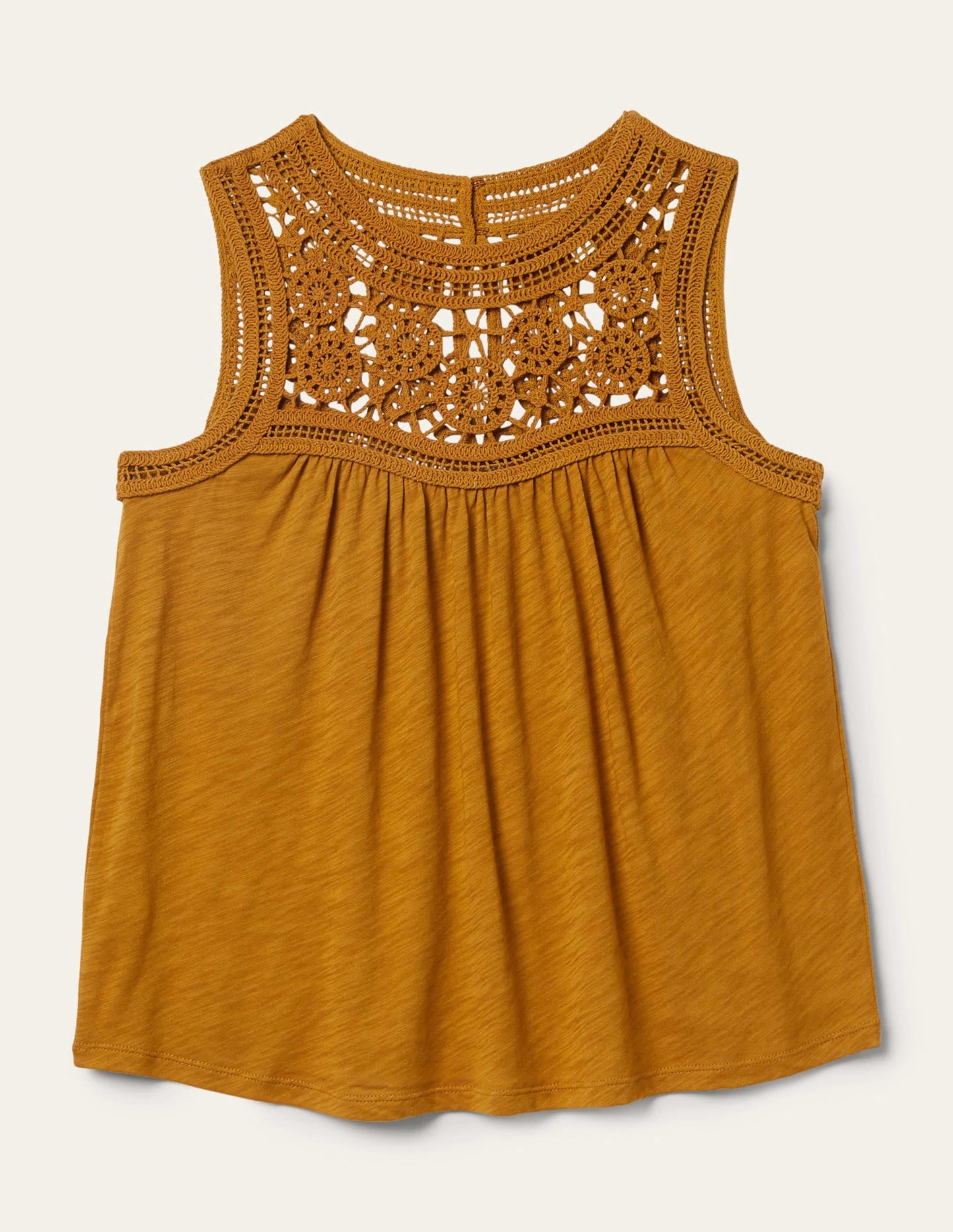 Anais Crochet Jersey Top-Frankincense