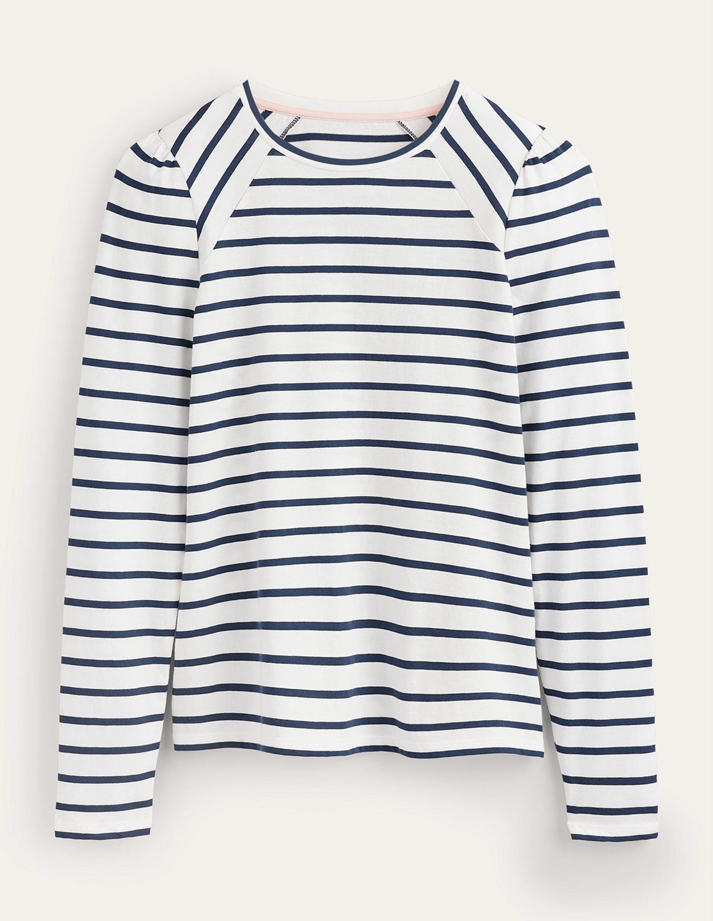 Arabella Stripe T-Shirt-Ivory, French Navy