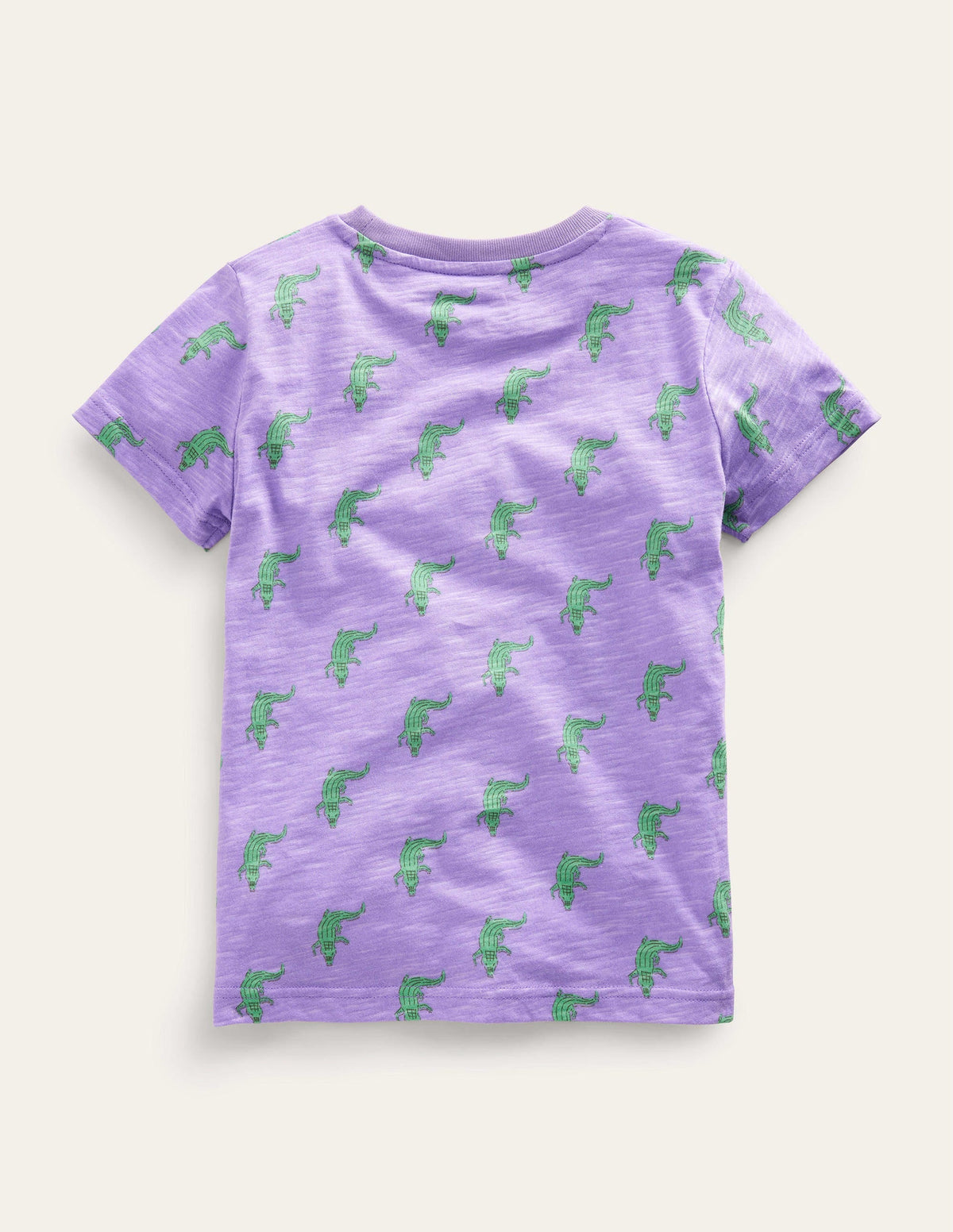 All-over Printed T-Shirt-Soft Lavender Purple Croc