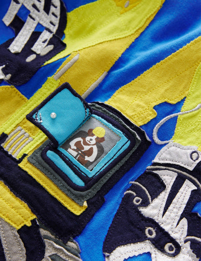 Appliqué T-shirt-Cabana Blue Digger
