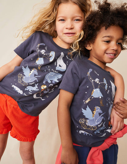 Astrology Printed T-shirt-Charcoal Astrology