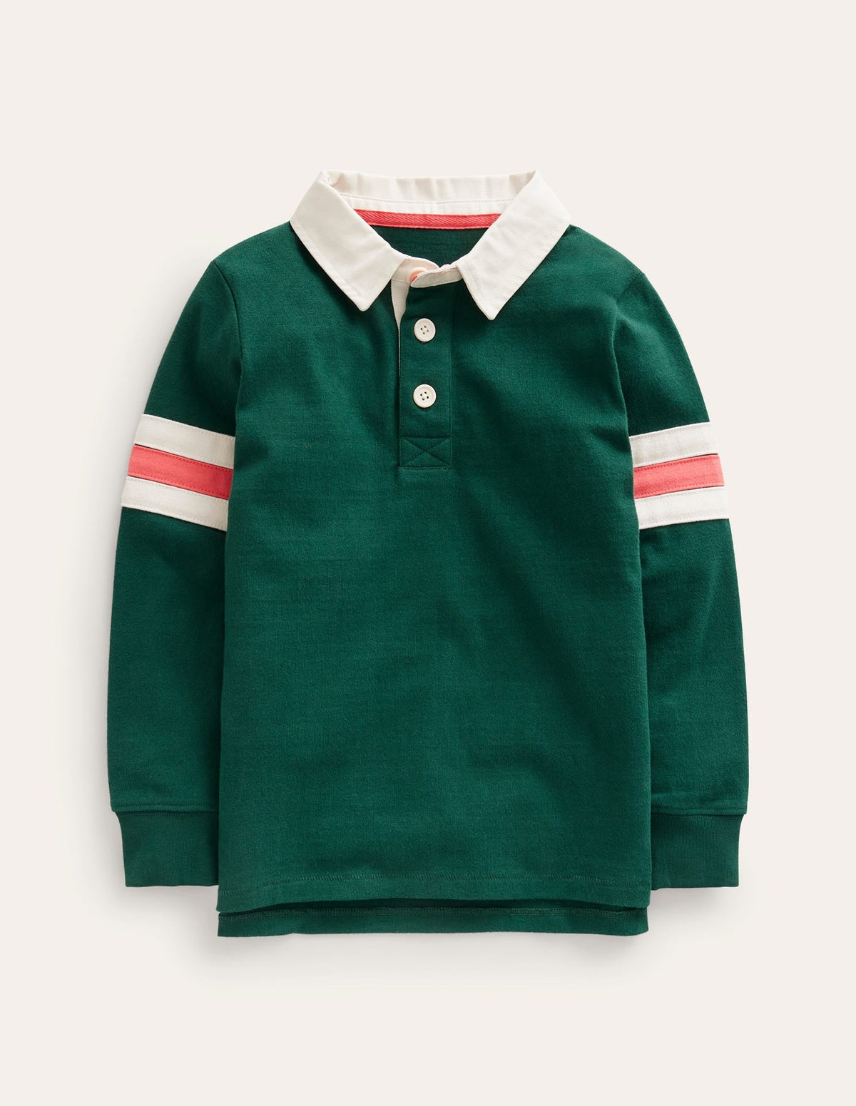 Appliqué Rugby Shirt-Deep Green