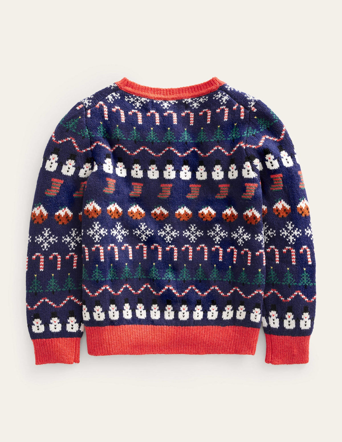 All Over Christmas Fair Isle-College Navy