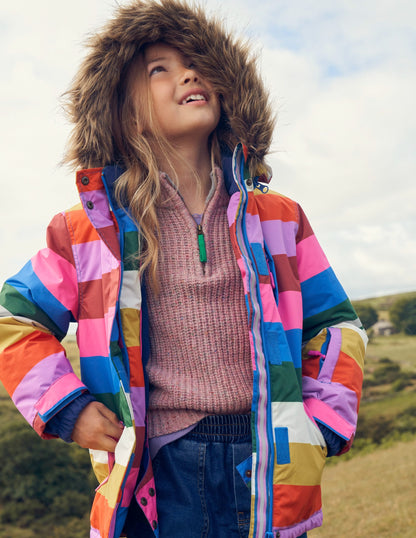 All-weather Waterproof Jacket-Multi Stripe