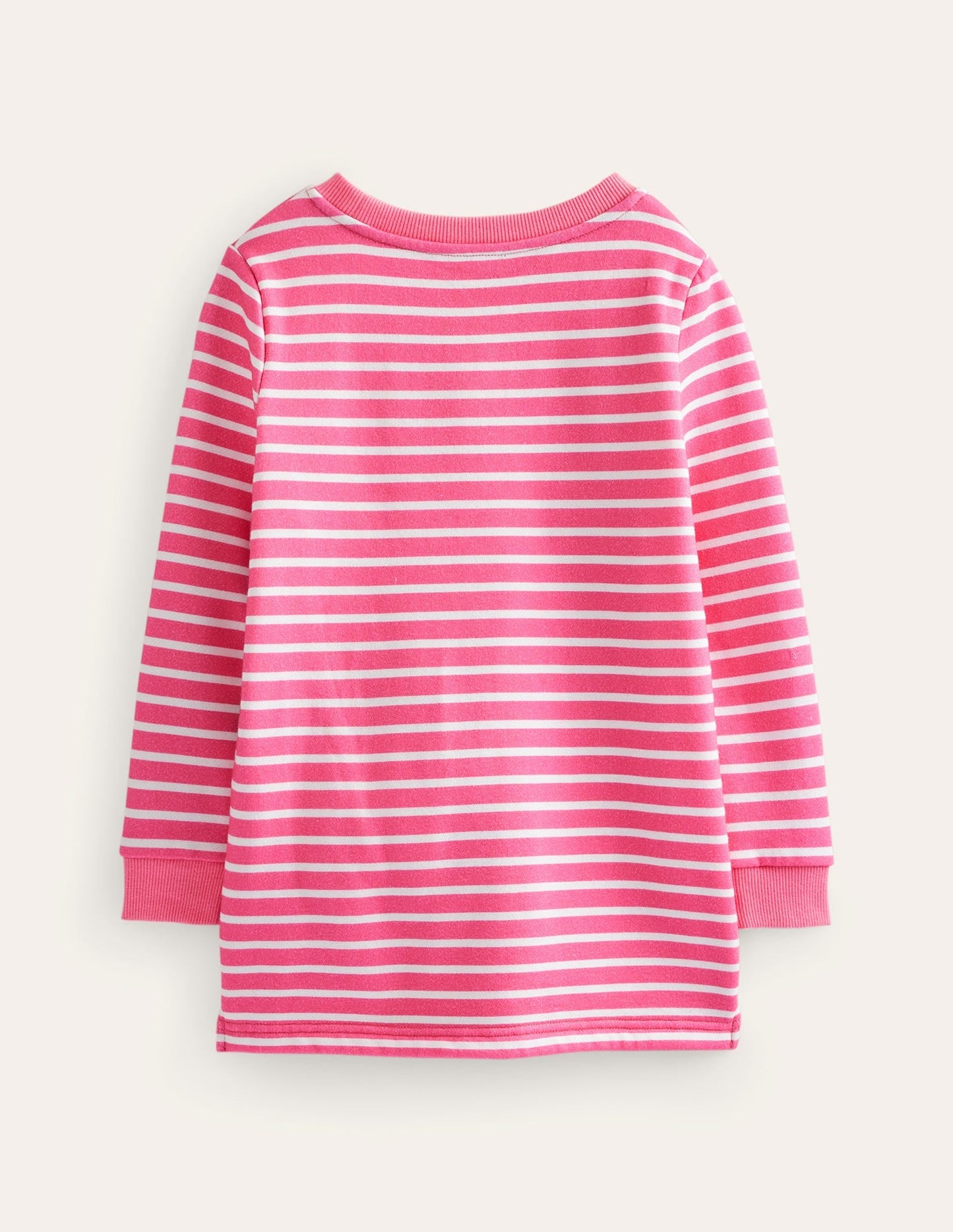 Appliqué Pocket Tunic-Cosmos Pink/Ivory Stripe