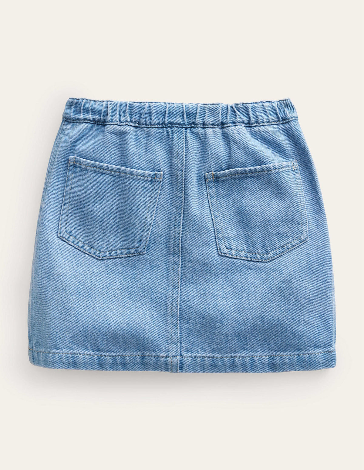 A-Line Mini Skirt-Light Denim Wash