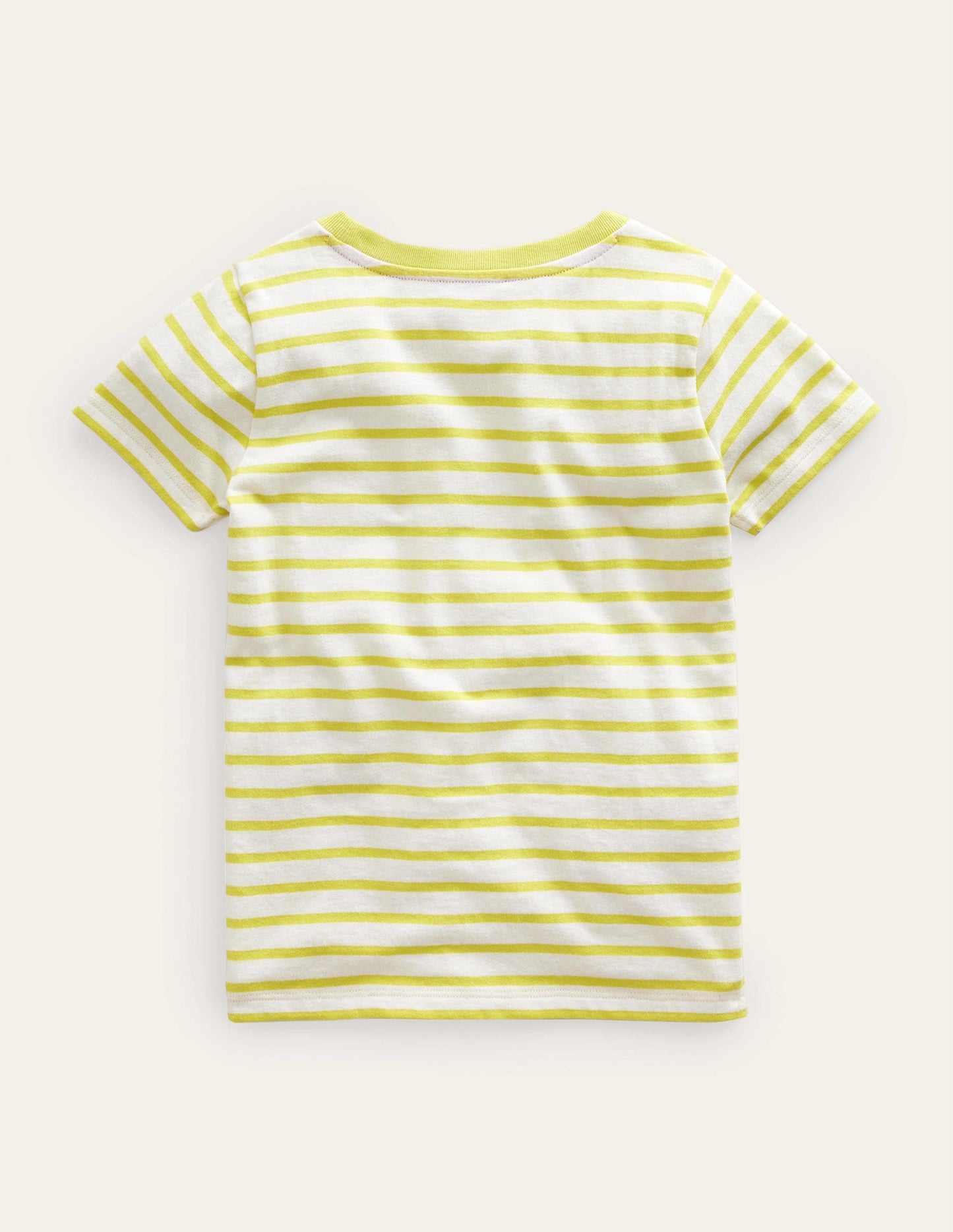Appliqué Rainbow T-shirt-Gooseberry Yellow/Ivory